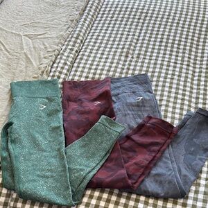 Set of three Adapt Seamless Gymshark Leggings. Size medium worn ~3 times